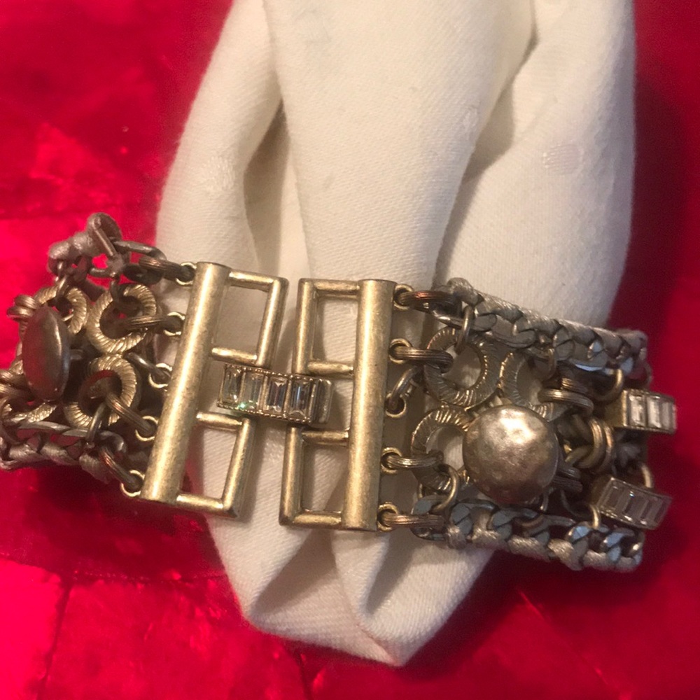 Banana Republic bracelet gold/silver rhinestone